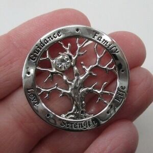 Vintage Tree of Life Pendant Guardian Family Love Strength Charm